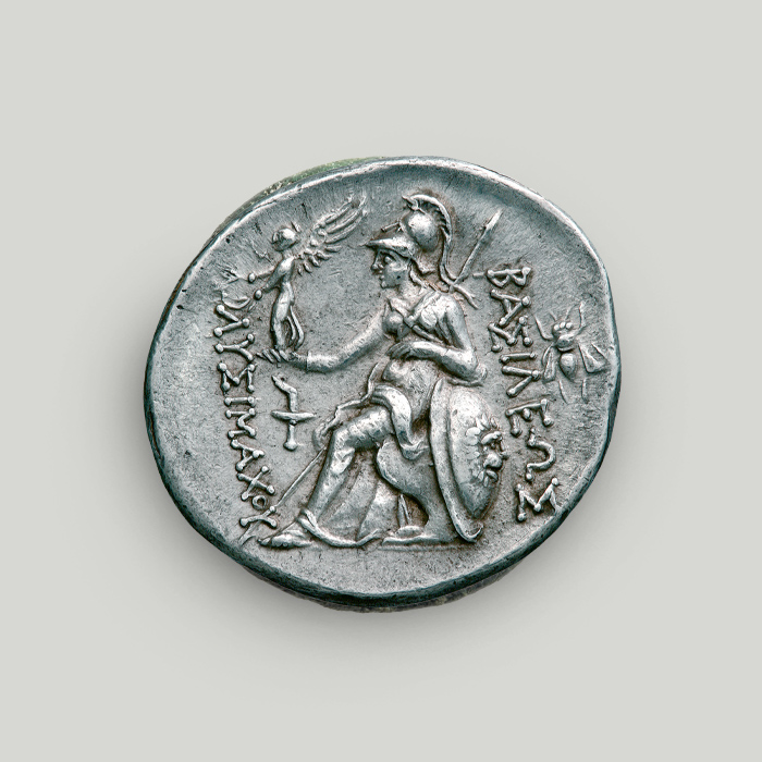 Reverse of silver tetradrachm of Lysimachus, Thrace 