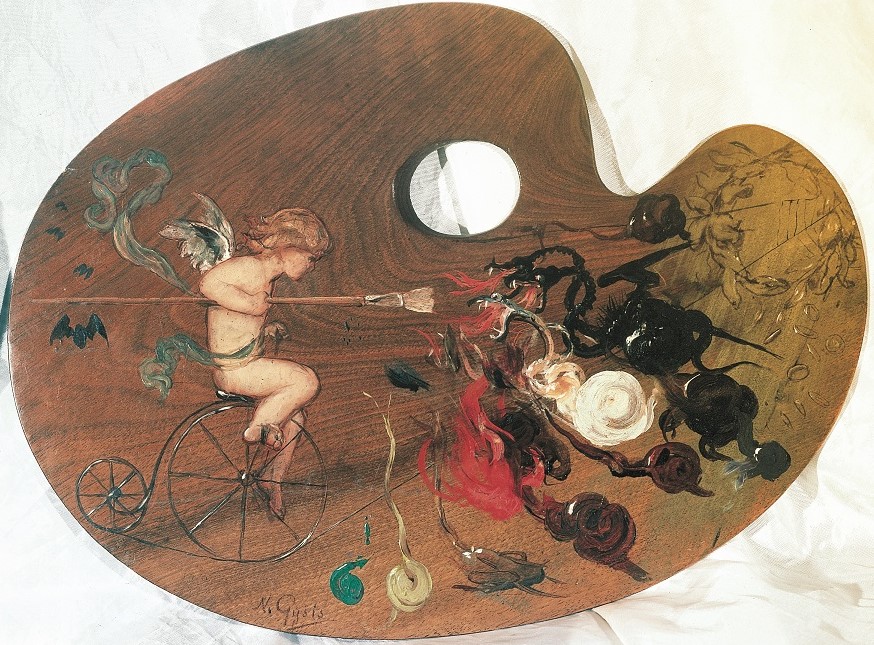 Allegory of Painting (palette) Exhibition “120 Years since the Death of Nikolaos Gyzis”