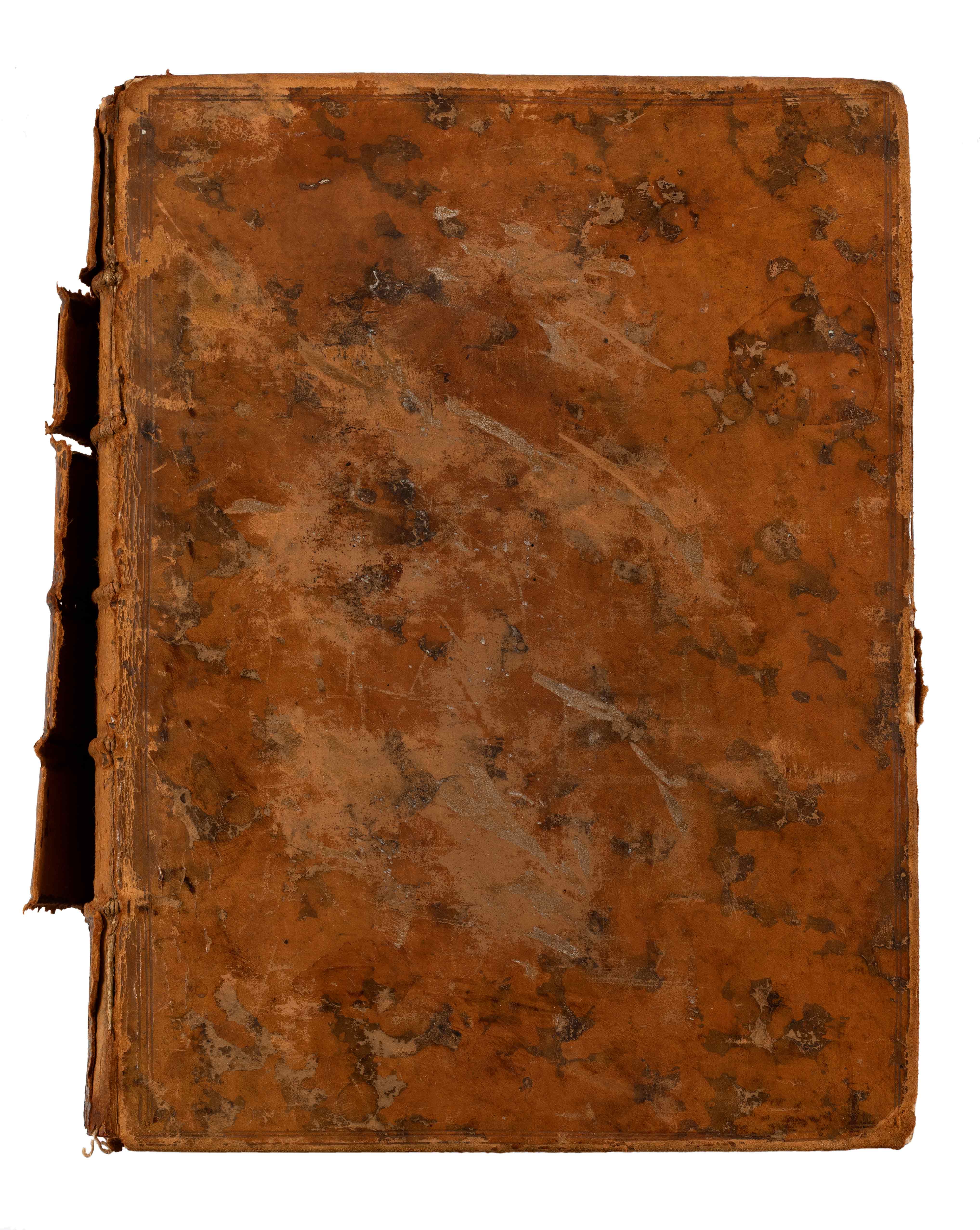 Φθαρμένο σκληρό εξώφυλλο 1ου τόμου σε καφέ χρώμα.  Εξώφυλλο του Relation D’Un Voyage Du Levant