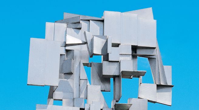 Details of on abstract steel sculpture, resemblant of a tree. Details of on abstract steel sculpture, resemblant of a tree.