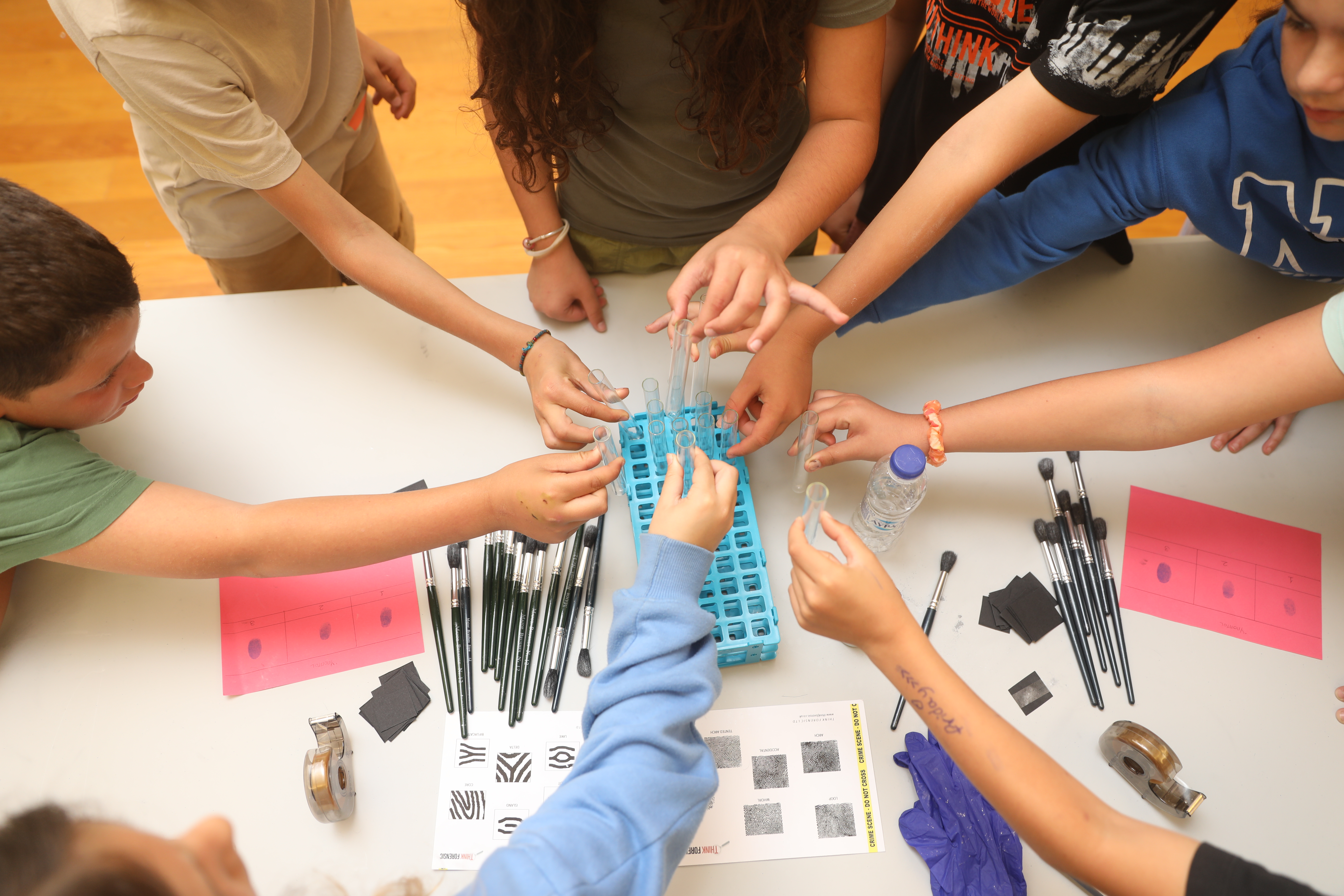 Mystery and creativity games during the event 